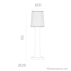 LED Außenlampe 110 cm Stecker Kabel IP65 6000 K 1600 lm