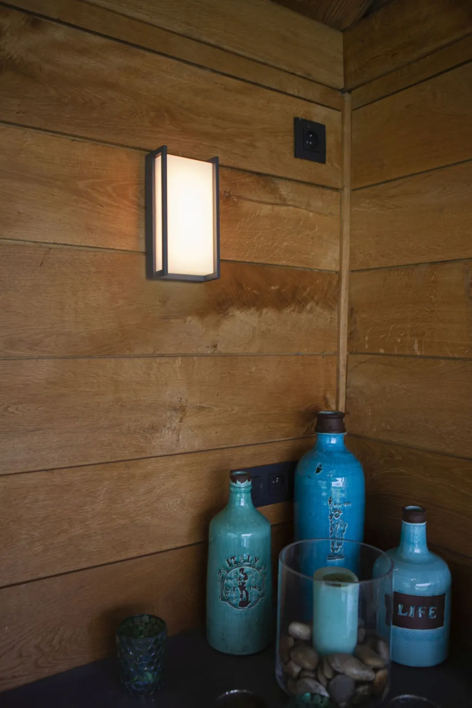 LED Außenlampe Aluminium RGB IP54 16 W H:22 cm dimmbar