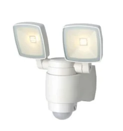 LED Außenlampe mit Bewegungsmelder Weiß IP44 AMINA