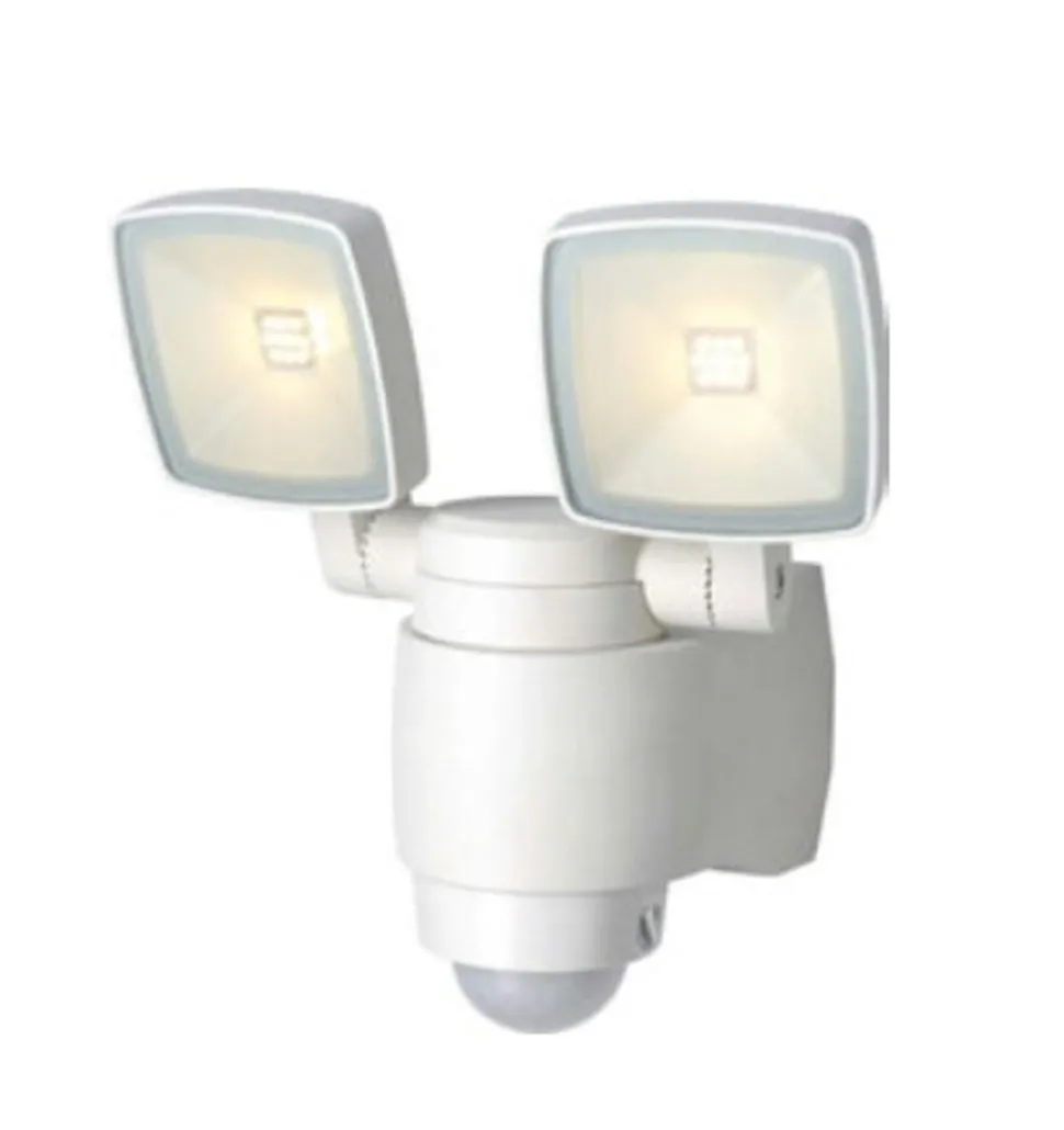 LED Außenlampe mit Bewegungsmelder Weiß IP44 AMINA