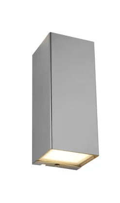LED Außenlampe Up Down H:16,2 cm IP44 3000 K in Nickel