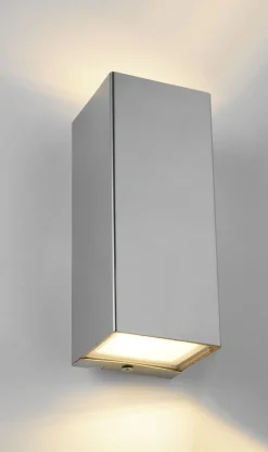 LED Außenlampe Up Down H:16,2 cm IP44 3000 K in Nickel