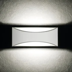 LED Außenlampe Up Down Weiß IP54 Aluminium Eingang