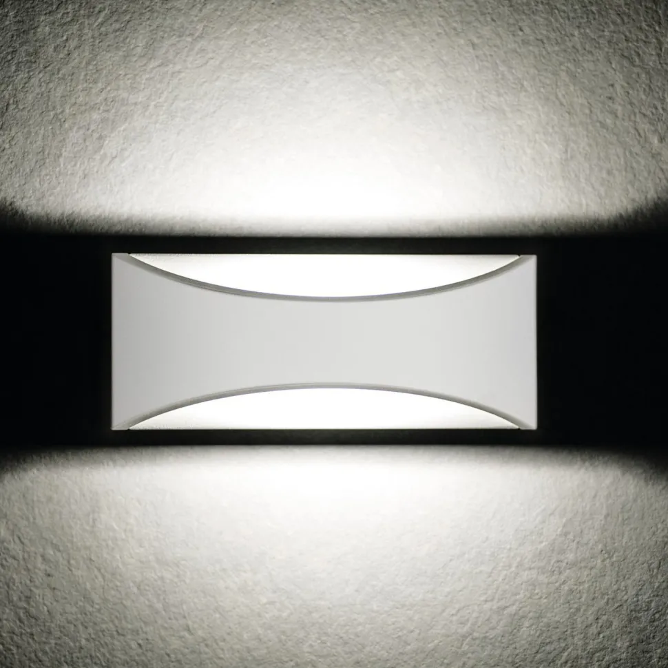 LED Außenlampe Up Down Weiß IP54 Aluminium Eingang