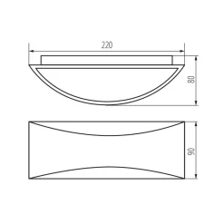 LED Außenlampe Up Down Weiß IP54 Aluminium Eingang