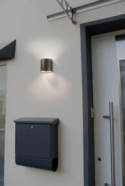 LED Außenlampe Wand Aluminium IP44 8 W 650 lm Anthrazit