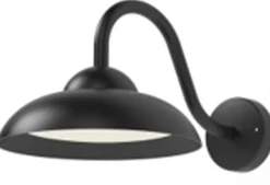 LED Außenlampe Wand Aluminium B: 25 cm IP54 Schwarz