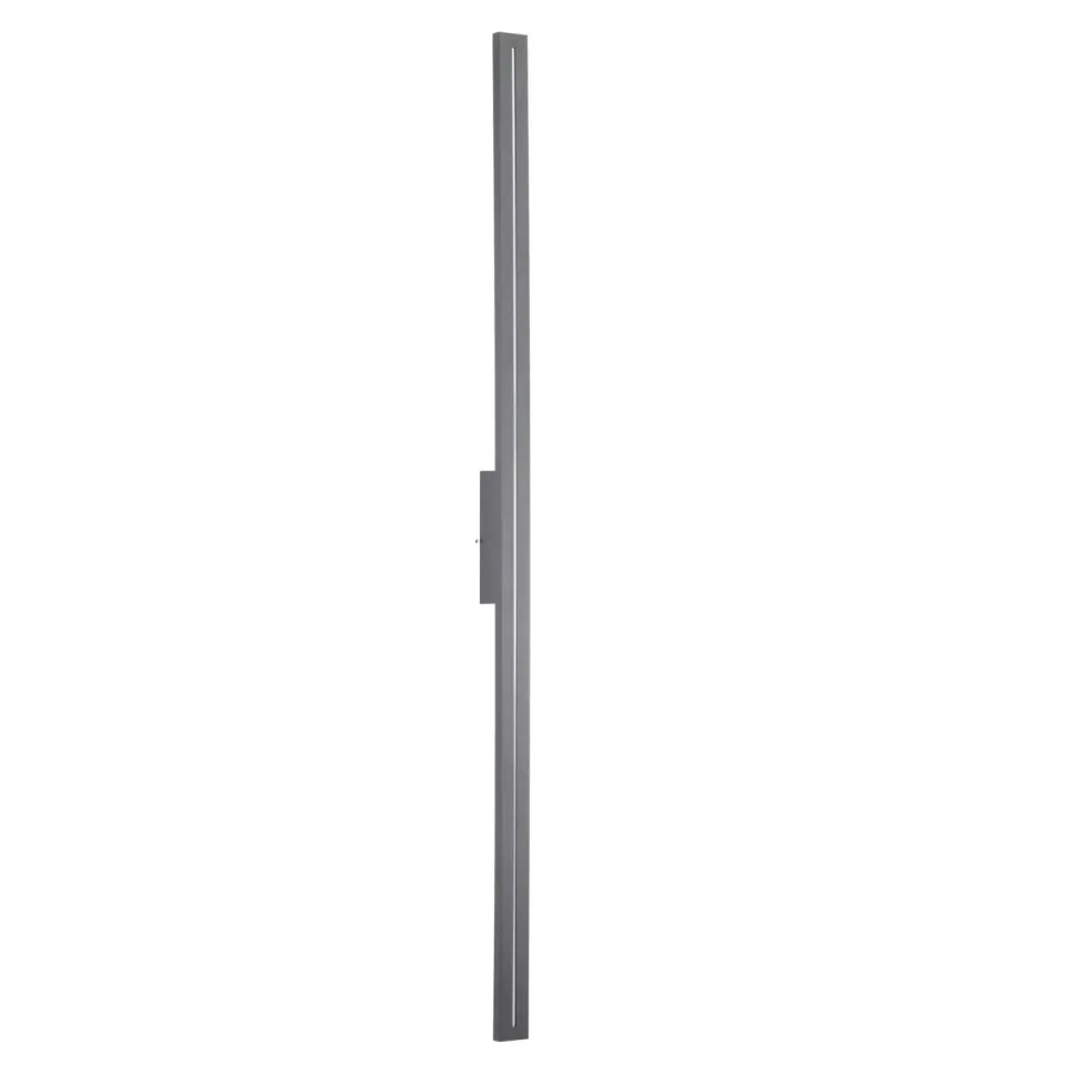 LED Außenlampe Wand Metall Grau IP65 H:121 cm indirekt