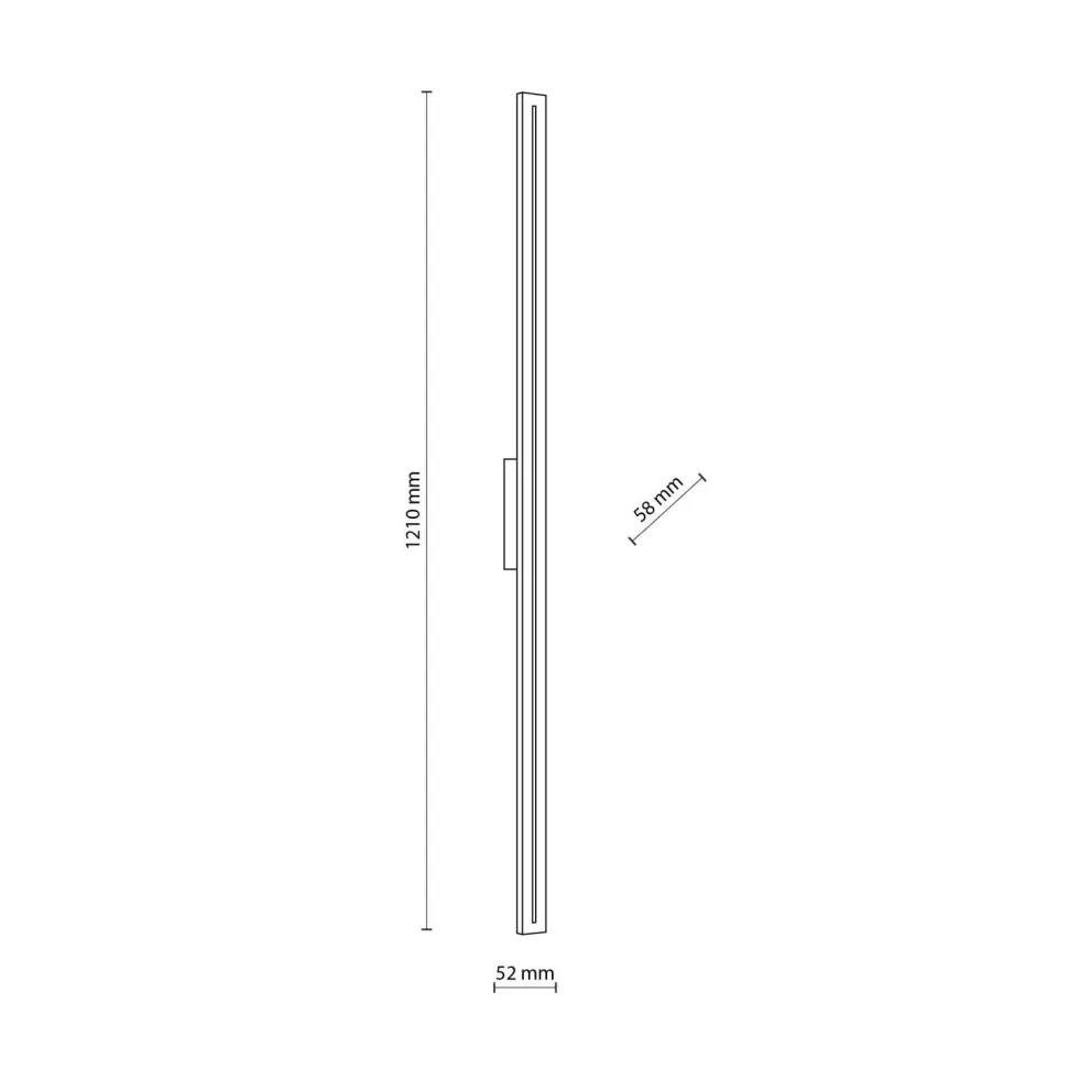 LED Außenlampe Wand Metall Grau IP65 H:121 cm indirekt