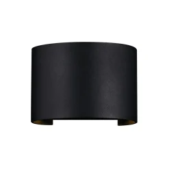 LED Außenlampe Wand Metall IP54 Up Down 400 lm Schwarz