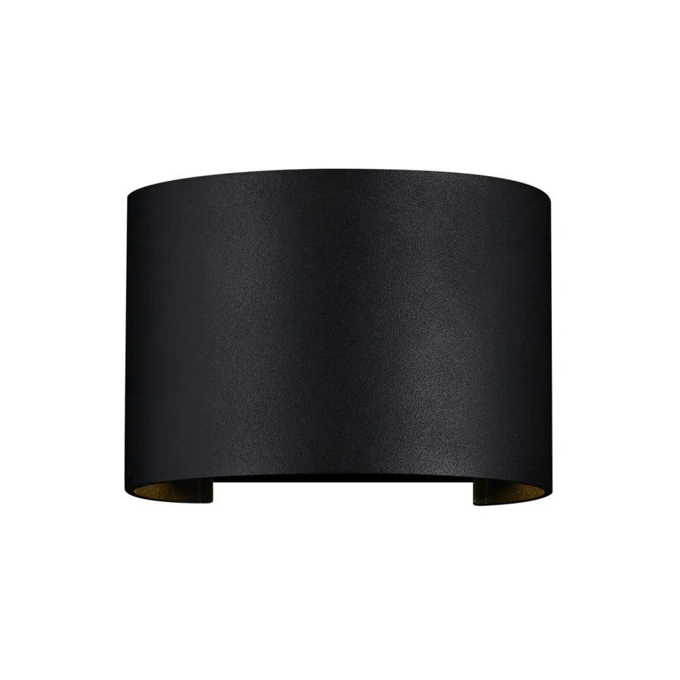 LED Außenlampe Wand Metall IP54 Up Down 400 lm Schwarz