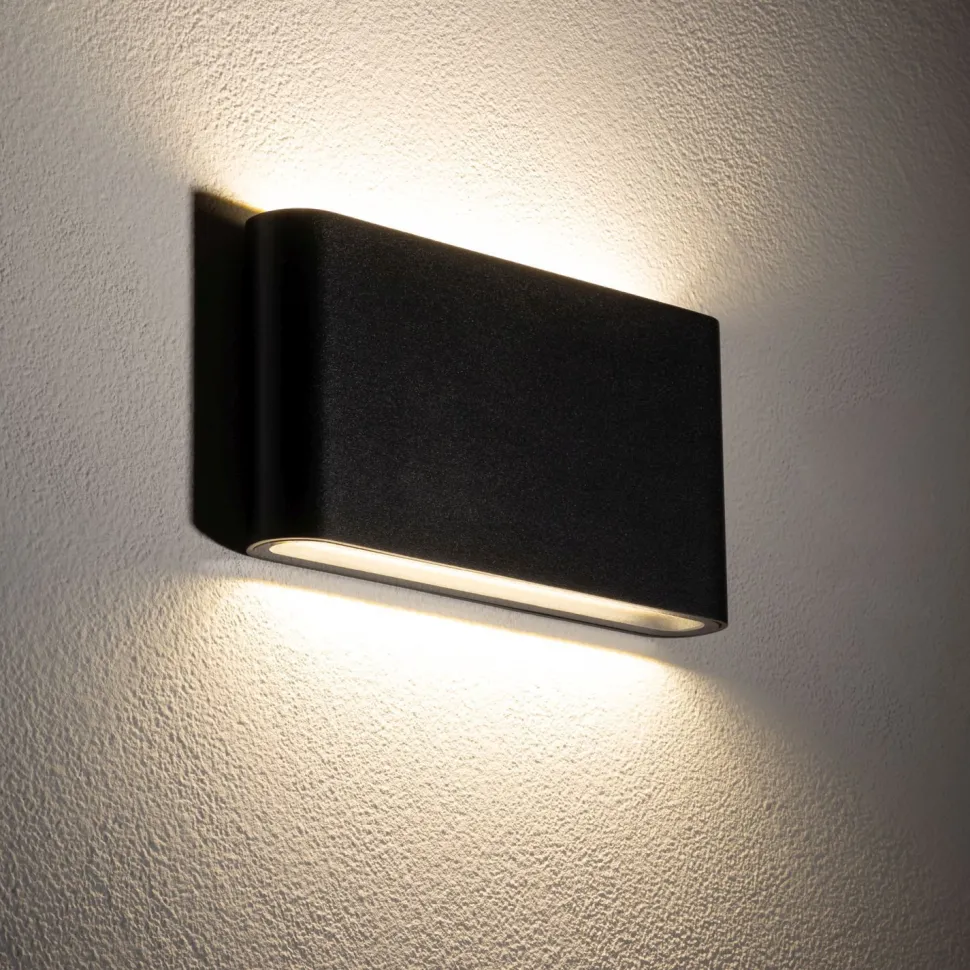 LED Außenlampe Wand Up Down Aluminium 5 W IP54 Schwarz