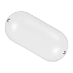 LED Außenleuchte Decke IP65 Weiß oval blendarm