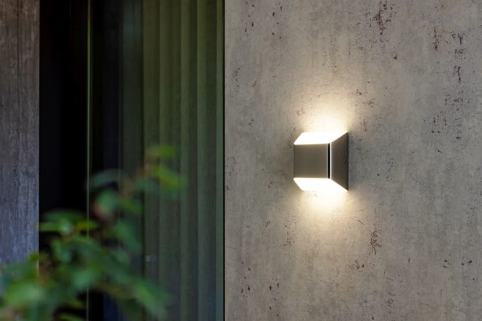 LED Außenleuchte Edelstahl IP54 H:12,4 cm 7 W Up Down