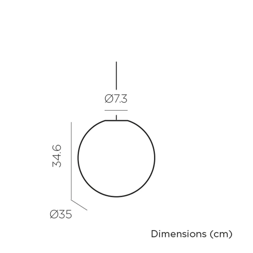 LED Außenleuchte hängend kabellos Akku Kugel Ø 35 cm IP44