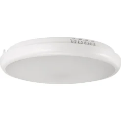 LED Außenleuchte mit Bewegungsmelder IP65 rund Ø 30 cm Weiß