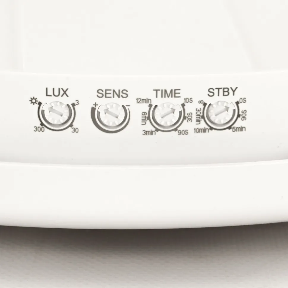 LED Außenleuchte mit Bewegungsmelder IP65 rund Ø 30 cm Weiß