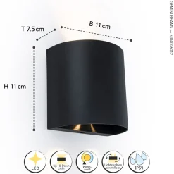 LED Außenleuchte Wand Aluminium IP54 400 lm Up Down