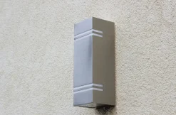 LED Außenleuchte Wand Up Down Edelstahl IP54 3000 K