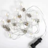 LED Außenlichterkette mit Stecker IP44 Transparent 4,5m 2700K