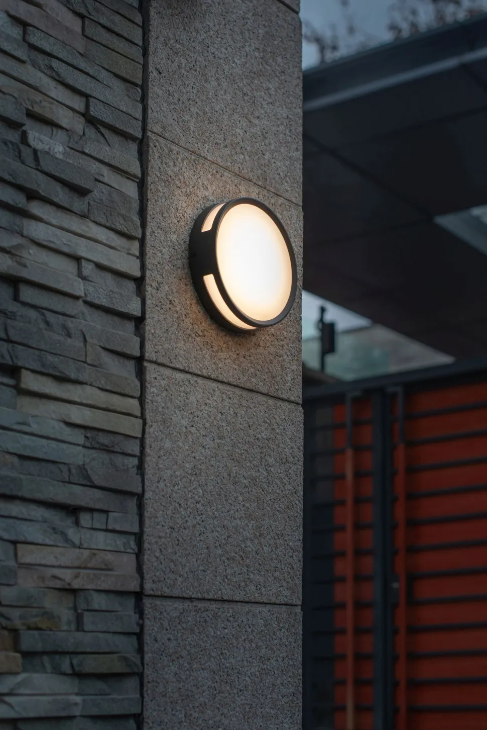 LED Außenwandlampe Aluminium rund Ø18,3 cm IP54 3000 K