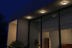 LED Außenwandlampe Aluminium rund Ø18,3 cm IP54 3000 K