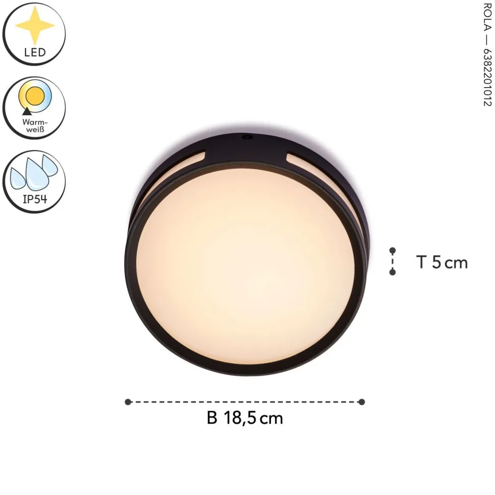 LED Außenwandlampe Aluminium rund Ø18,3 cm IP54 3000 K