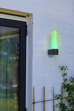 LED Außenwandlampe Aluminium RGB H:26 cm IP44 500 lm