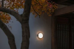 LED Außenwandlampe Anthrazit Ø18,3 cm rund IP54 3000 K