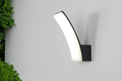 LED Außenwandlampe blendarm H:20,4 cm IP44 Anthrazit