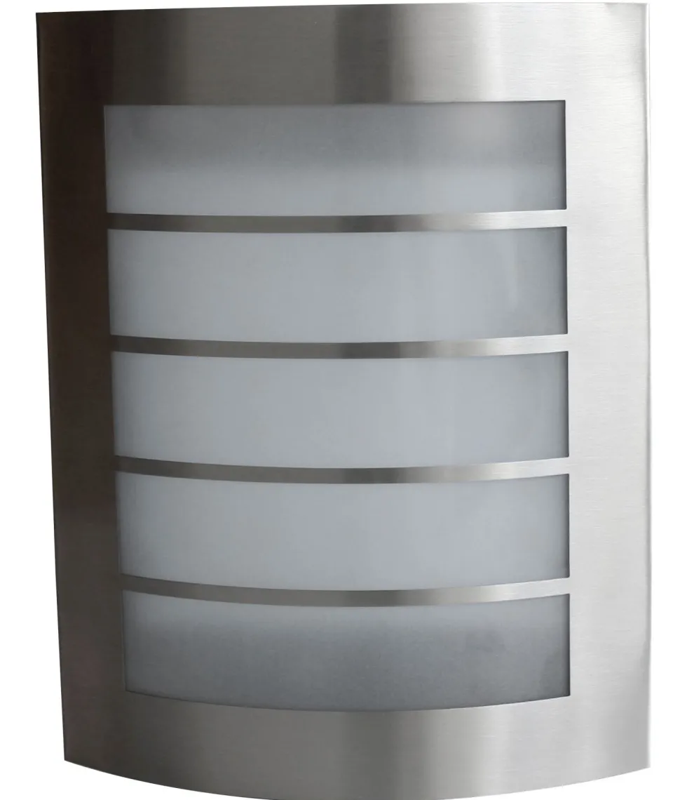 LED Außenwandlampe Edelstahl IP44 H:21,6 cm 850 lm 8 W