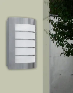 LED Außenwandlampe Edelstahl IP44 H:21,6 cm 850 lm 8 W