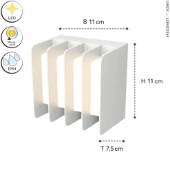 LED Außenwandlampe Weiß 3000 K IP54 dekorativ Modern