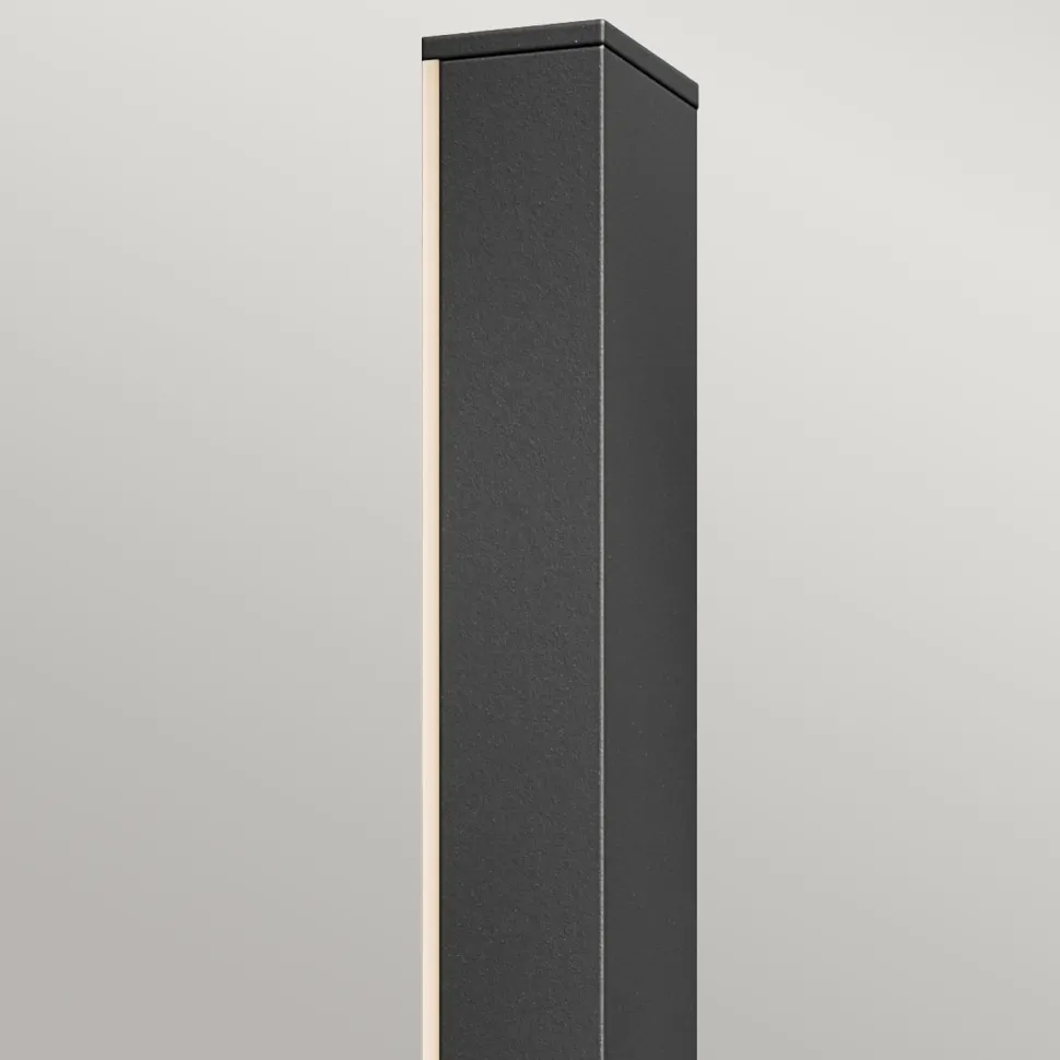 LED Außenwandleuchte Aluminium H: 56 cm IP44 Schwarz indirekt