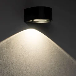LED Außenwandleuchte Aluminium Glas IP54 B:9,5 cm