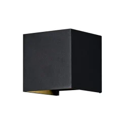 LED Außenwandleuchte Metall Up Down IP54 Schwarz 400 lm