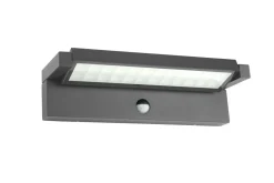 LED Außenwandleuchte mit Bewegungssensor Aluminium Glas