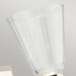 LED Badezimmerlampe Wand IP44 36,8 cm breit Glas Metall