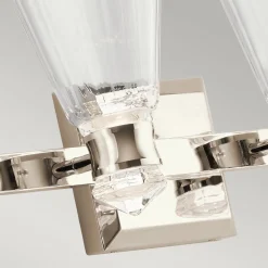 LED Badezimmerleuchte Spiegel Metall Glas IP44 84,8 cm lang