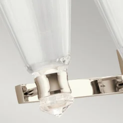 LED Badezimmerleuchte Spiegel Metall Glas IP44 84,8 cm lang