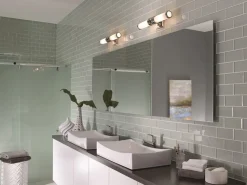 LED Badlampe Wand drehbar IP44 Weiß Chrom AMINE