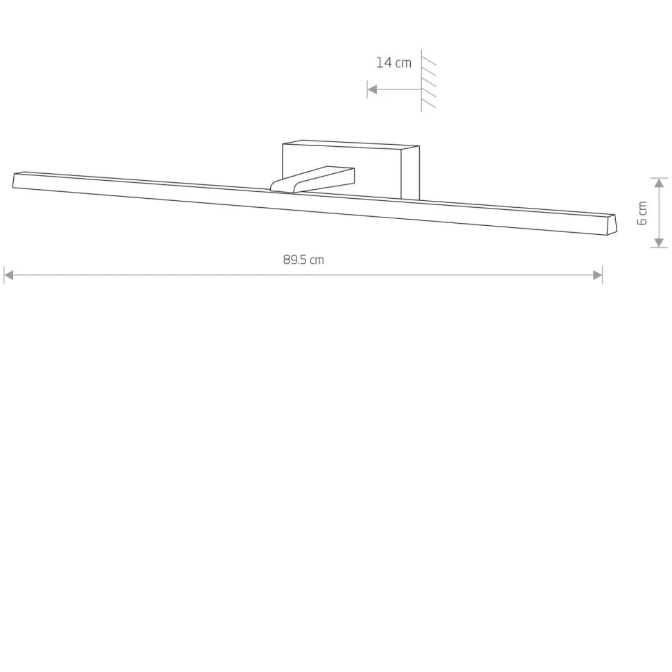 LED Bilderlampe Aluminium stilvoll B:89,5 cm in Chrom