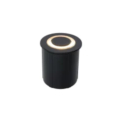 LED BodenEinbauleuchte Ø 6,5 cm IP65 Schwarz 3000 K 120 lm