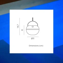 LED Campingleuchte Akku Haken Magnet Ø 11 cm Dimmer Farbwechsel