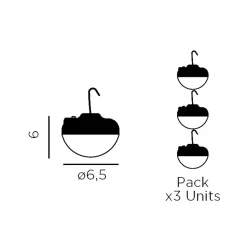 LED Campingleuchte 3er Set Akku Haken Magnet dimmbar IP54 CHERRY