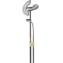 LED Deckenfluter Dimmbar 210 cm hoch Lesearm Schwarz