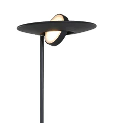 LED Deckenfluter mit Lesearm in Schwarz 185 cm dimmbar