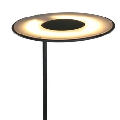 LED Deckenfluter mit Lesearm in Schwarz 185 cm dimmbar