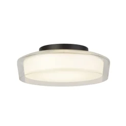 LED Deckenlampe Ø 30 cm IP44 Bad Schwarz matt Weiß
