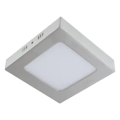LED Deckenlampe 4000 K B: 12 cm Chrom matt Weiß